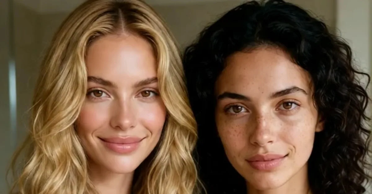 Two smiling women side by side, one with wavy blonde hair and one with dark curly hair